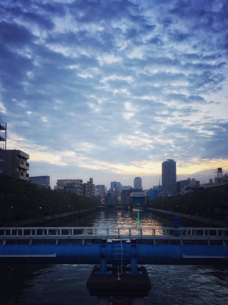 小名木川　夕景　曇り